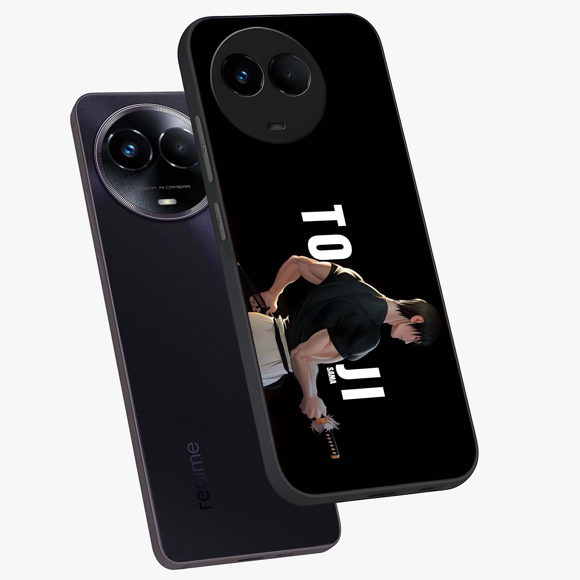 Midnight Blade Resolve Glass Case displayed in angled mockup highlighting powerful blade illustration with dramatic dark aesthetic.