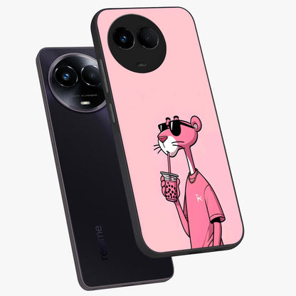 Pink Panther Glass Case displayed in angled mockup highlighting playful cartoon character design with vibrant pink aesthetic.