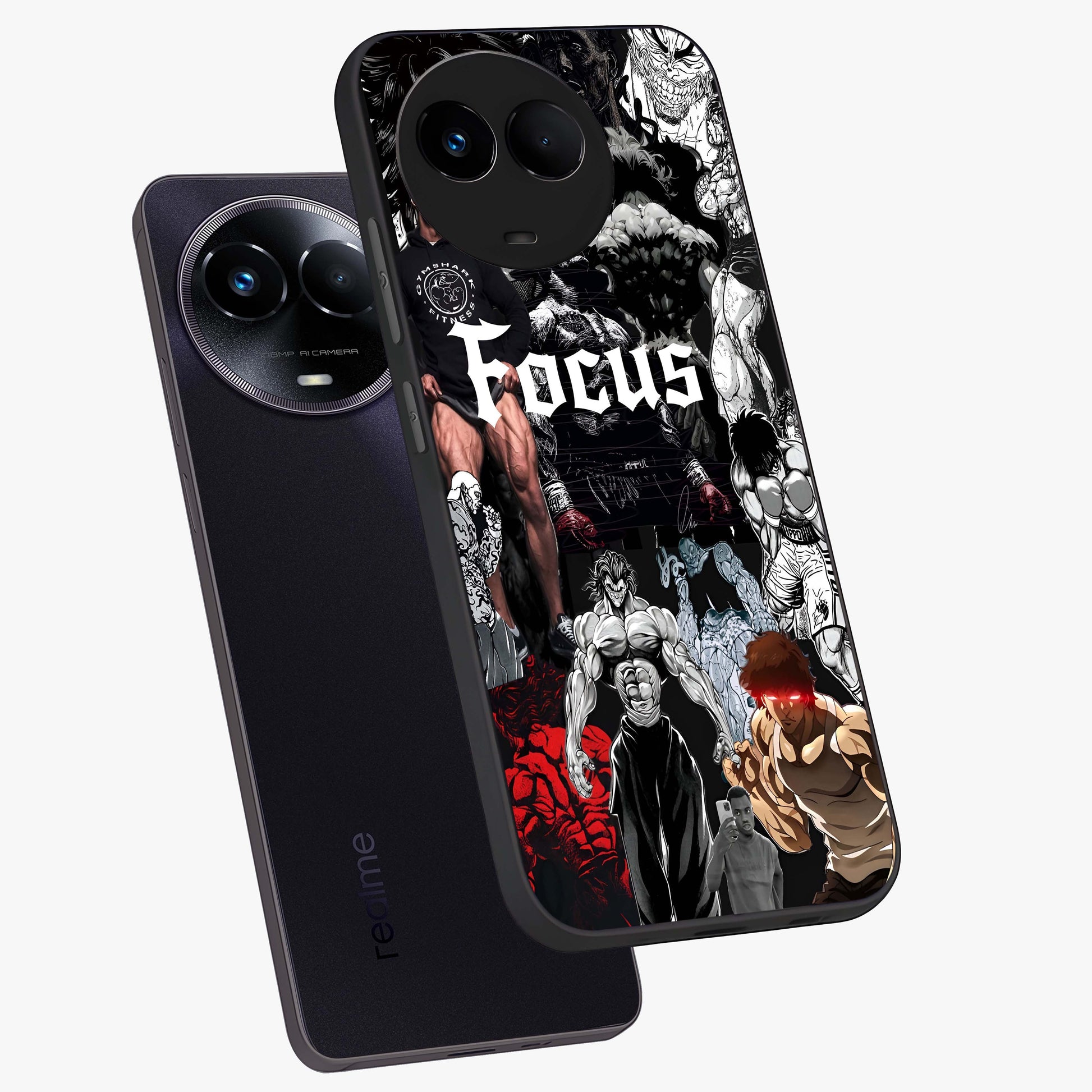 Relentless Power Focus Glass Case displayed in angled mockup highlighting bold statement design with modern aesthetic style.