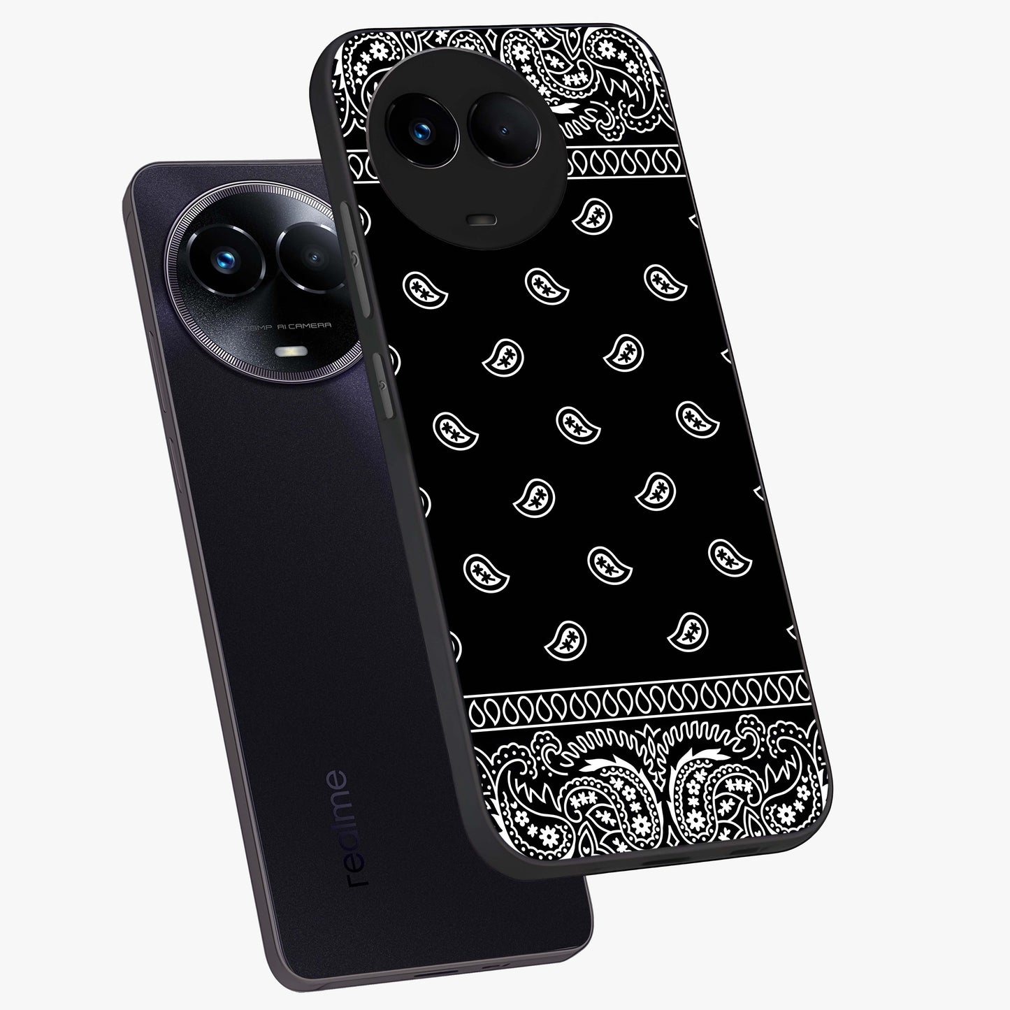 Retro Rebel Threads Glass Case displayed in angled mockup highlighting retro inspired graphic design with rebellious aesthetic.