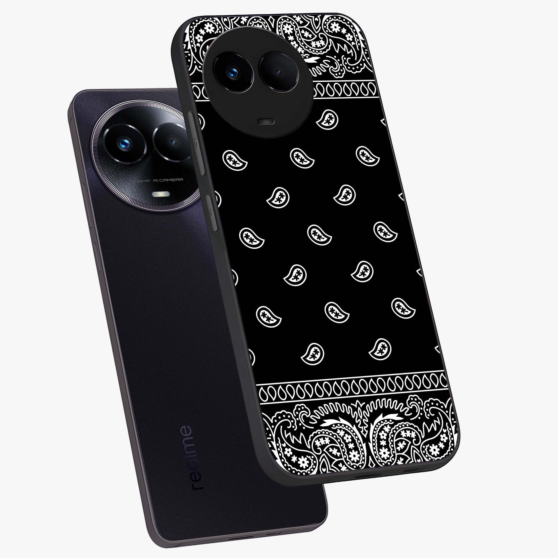 Retro Rebel Threads Glass Case displayed in angled mockup highlighting retro inspired graphic design with rebellious aesthetic.
