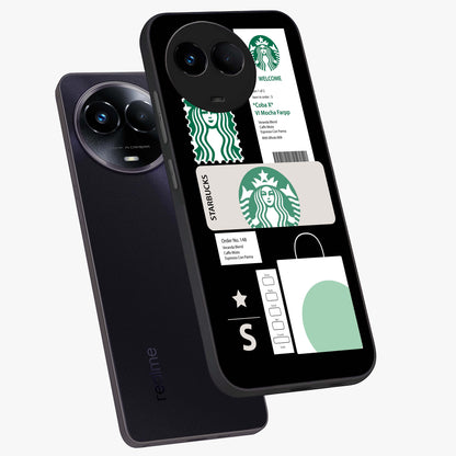Starbucks Mocha Glass Case displayed in angled mockup highlighting stylish mocha themed design with cozy café aesthetic.