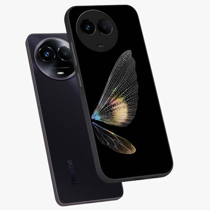 Whispers Of Wings Glass Case displayed in angled mockup highlighting soft feather design with celestial aesthetic style.