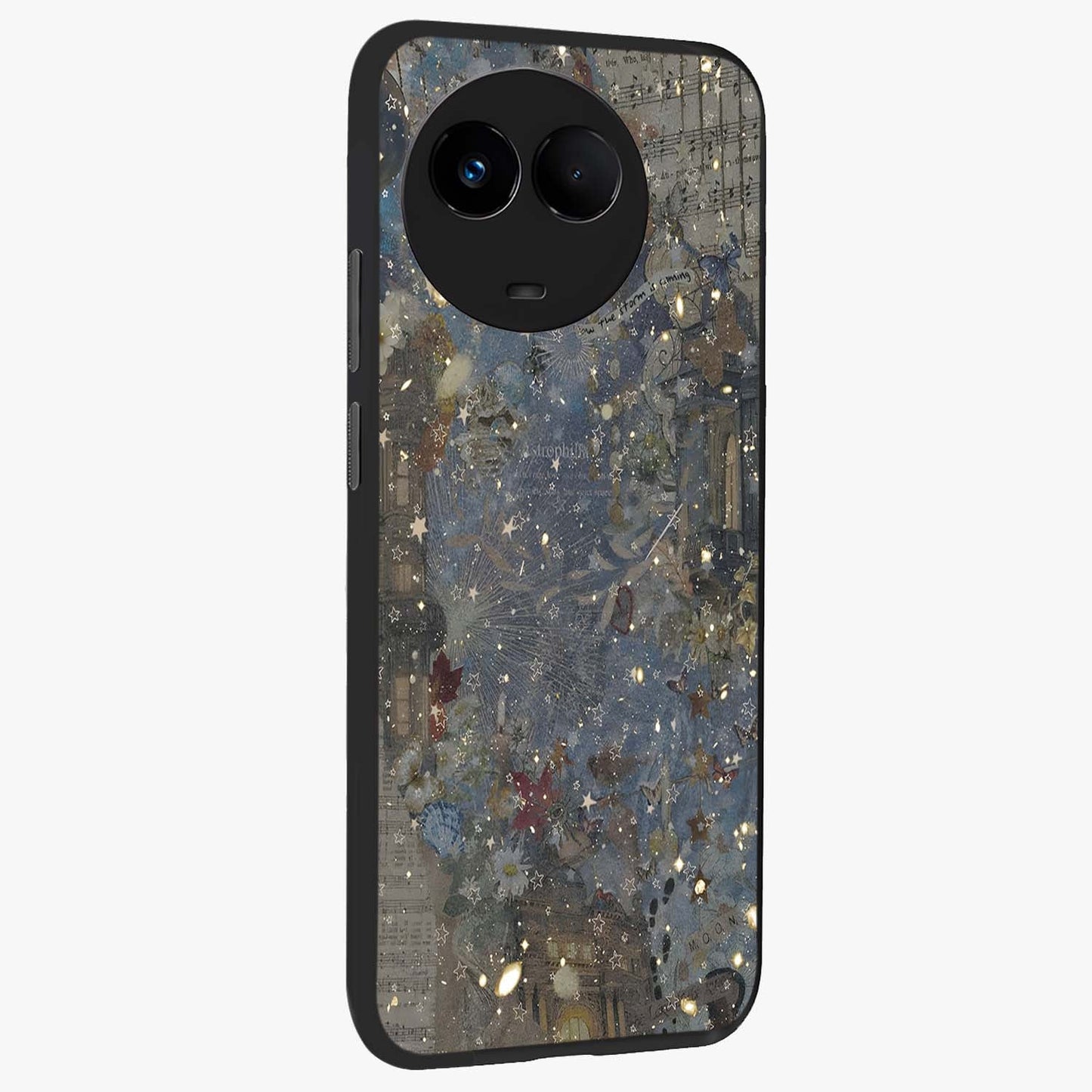 Aesthetic Astrolophia Glass Case upright view showcasing soft aesthetic theme with stylish modern look.