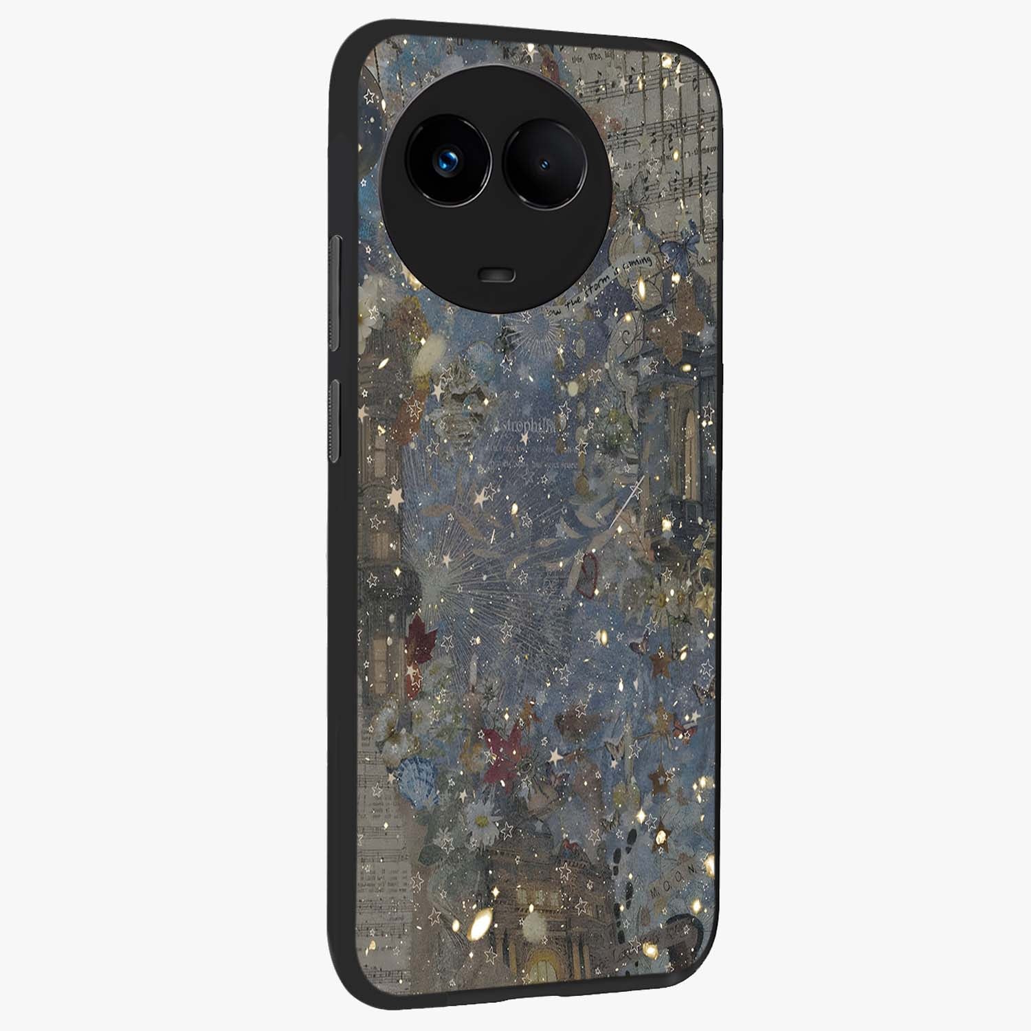 Aesthetic Astrolophia Glass Case upright view showcasing soft aesthetic theme with stylish modern look.