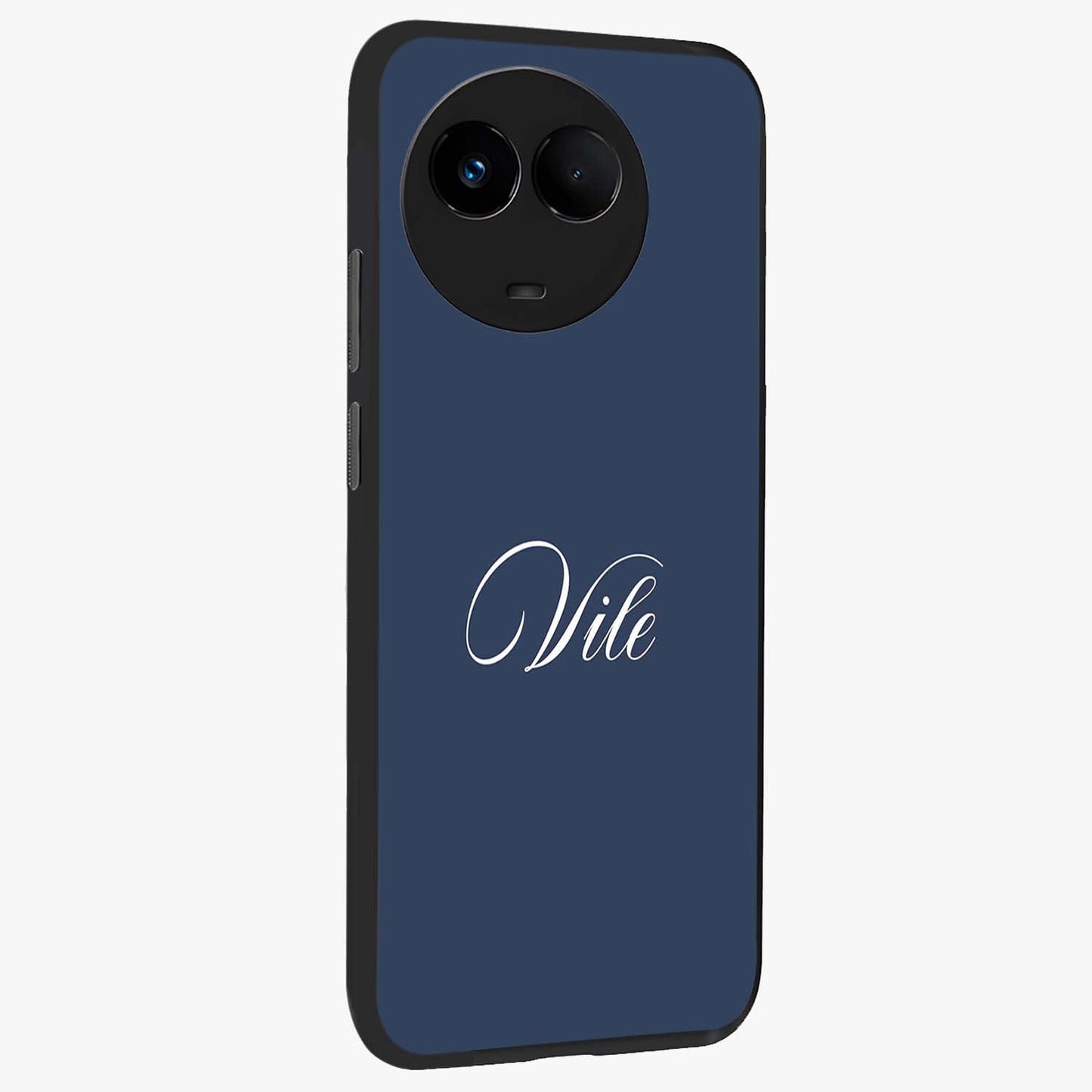 Blue Vintage Floral Pattern Glass Case displayed in angled mockup highlighting classic blue floral pattern and retro aesthetic design.