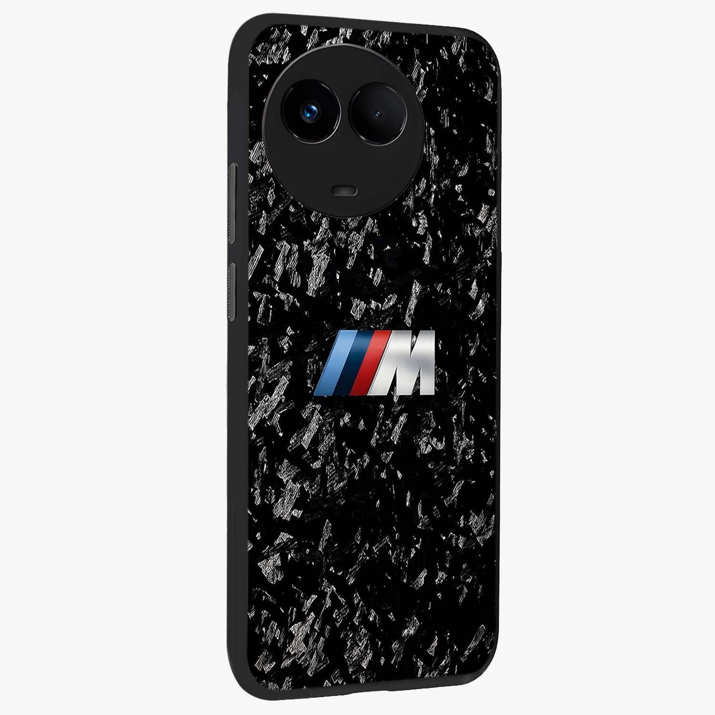 Carbon Speed Mark Glass Case upright view showcasing modern carbon speed graphic with bold automotive theme.