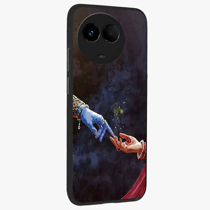 Divine Touch Eternal Glass Case upright view showcasing peaceful spiritual artwork with eternal divine theme.