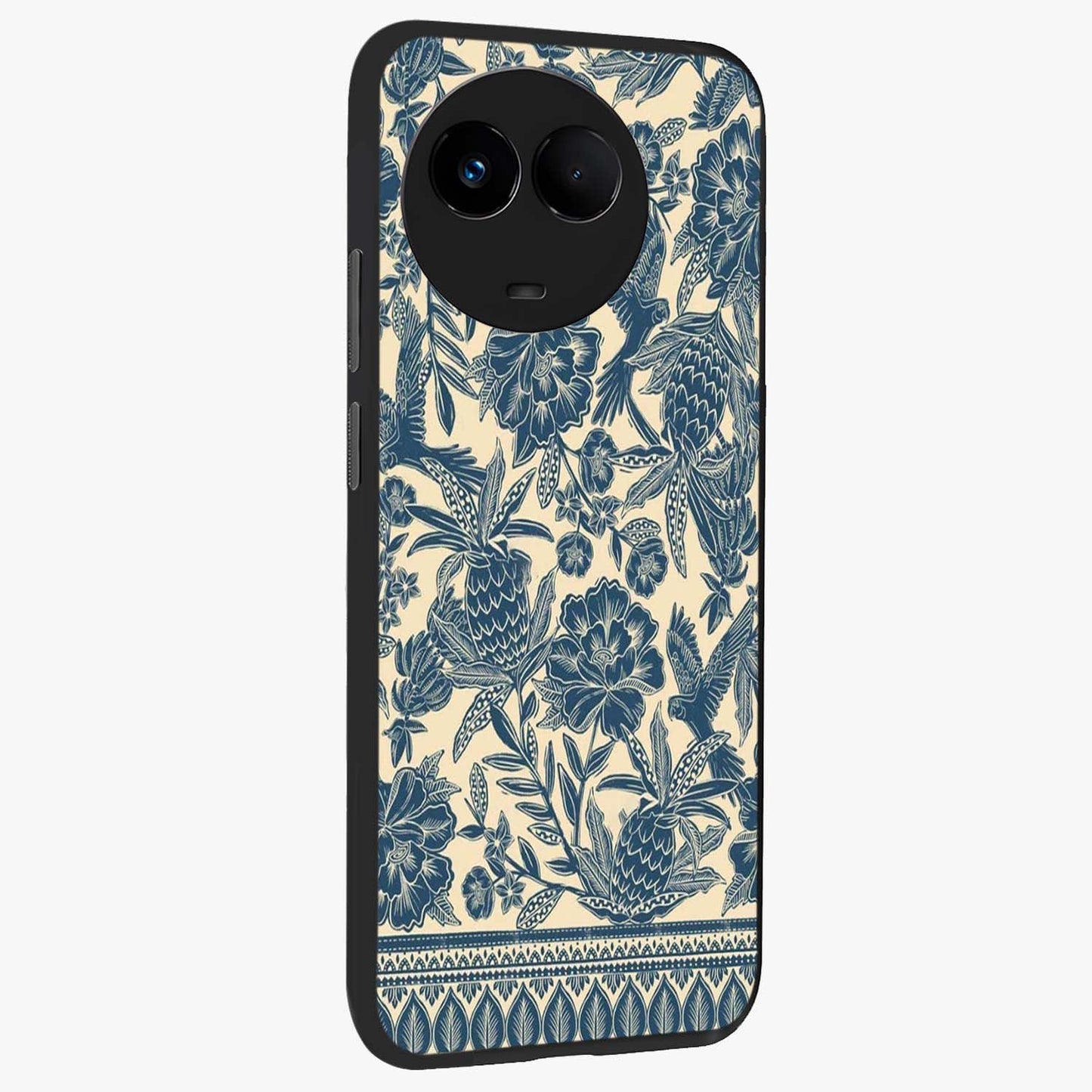 Heirloom Wild Bloom Glass Case upright view showcasing delicate wildflower artwork with timeless floral theme.
