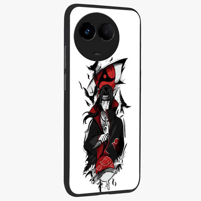 Itachi Limited Edition Naruto Anime Glass Case upright view showcasing intense anime artwork with powerful character theme.