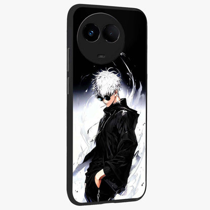 Limitless Shadow King Glass Case upright view showcasing bold shadow warrior artwork with epic fantasy theme.