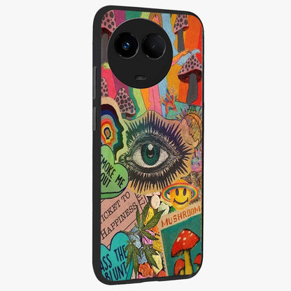Mystic Eye Wonderland Glass Case upright view showcasing symbolic eye artwork with mysterious fantasy theme.