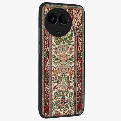 Persian Inspired Glass Case upright view showcasing decorative Persian artwork with rich heritage theme.