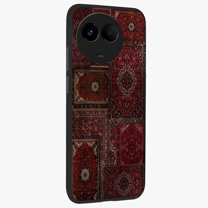 Persian Velvet Tale Glass Case upright view showcasing elegant Persian artwork with classic heritage theme.