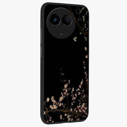 Petal Moon Light With Custom Name Glass Case upright view showcasing elegant floral moon artwork with personalized aesthetic.