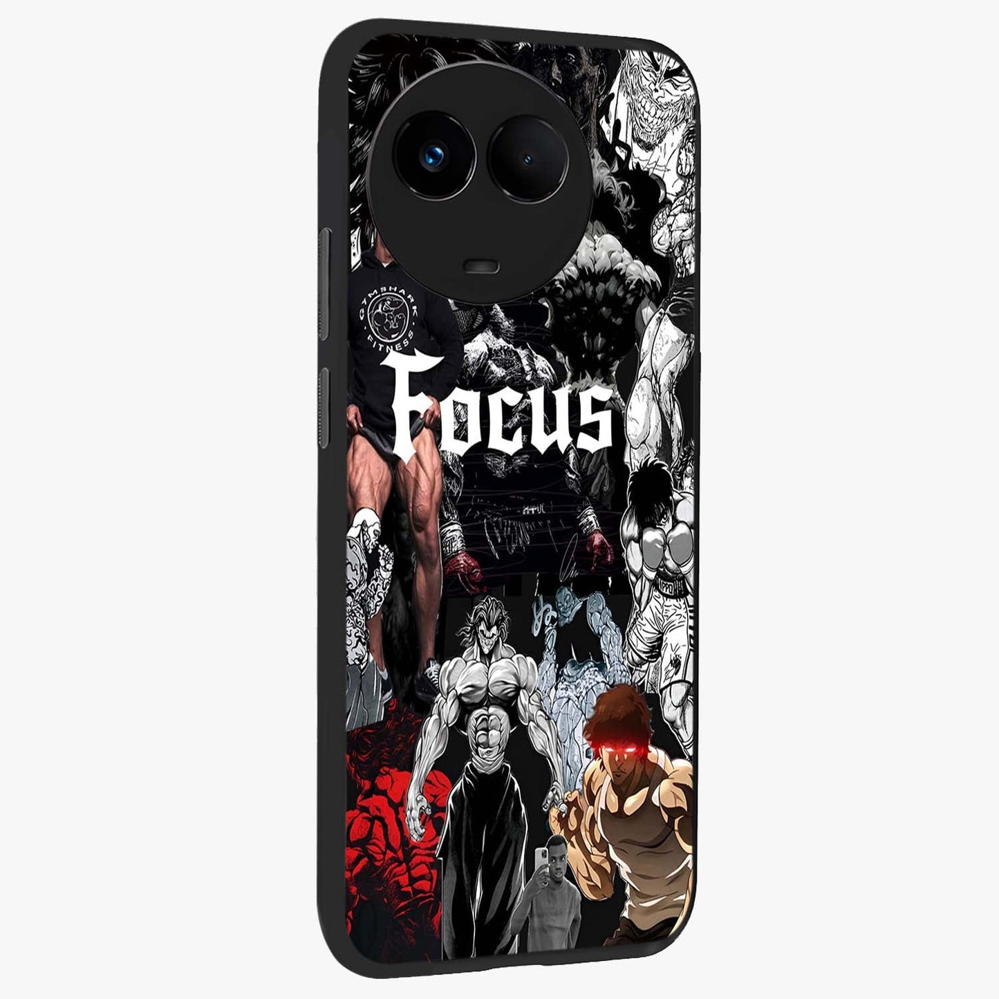 Relentless Power Focus Glass Case upright view showcasing strong inspirational artwork with powerful focus theme.