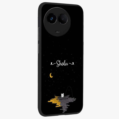 Silent Night Row Glass Case upright view showcasing tranquil night artwork with serene landscape theme.