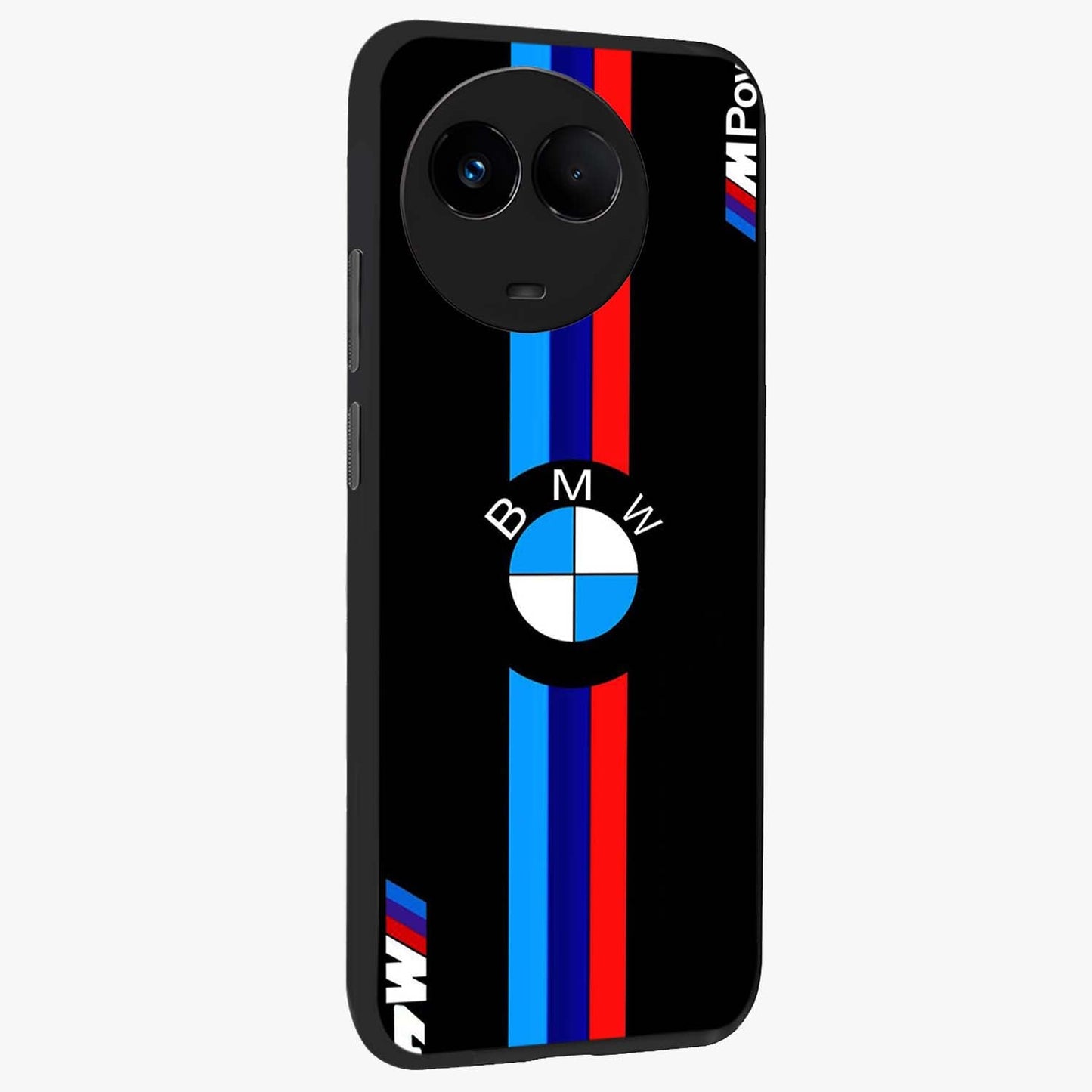 Turbo BMW Beast Glass Case upright view showcasing powerful car artwork with modern motorsport theme.