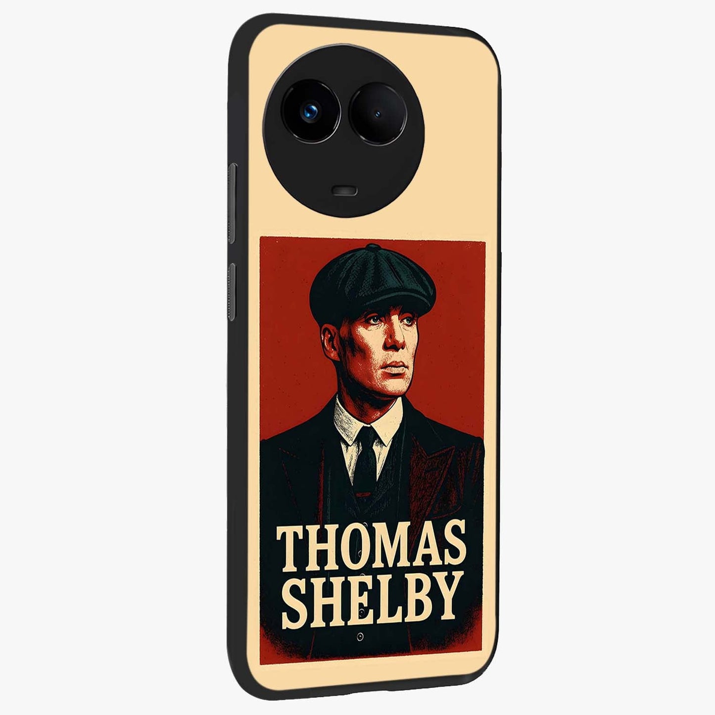 Vintage Mafia Authority Glass Case upright view showcasing dramatic vintage artwork with iconic authority theme.