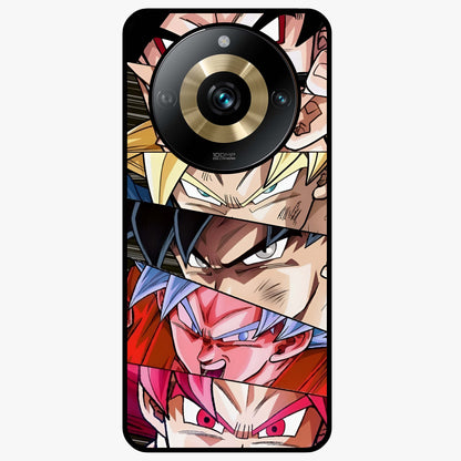 Anime Character Glass Case showing flat back view with vibrant anime artwork and glossy glass finish.