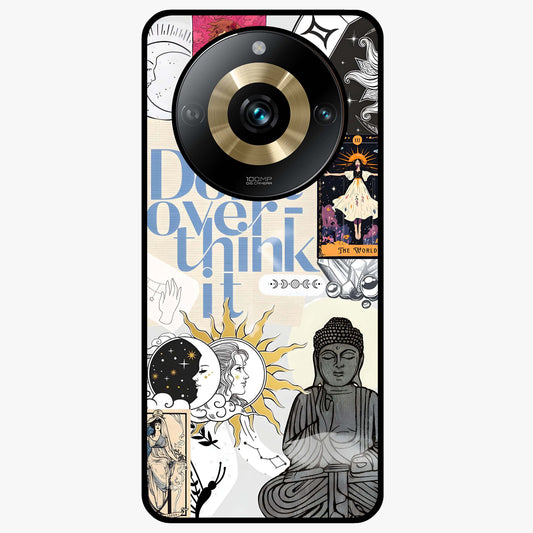 Ethereal Thoughts Glass Case showing flat back view with dreamy artistic artwork and glossy glass finish.