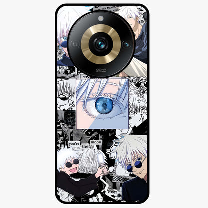 Infinity Sorcerer Chaos Glass Case showing flat back view with mystical sorcerer themed artwork and glossy glass finish.