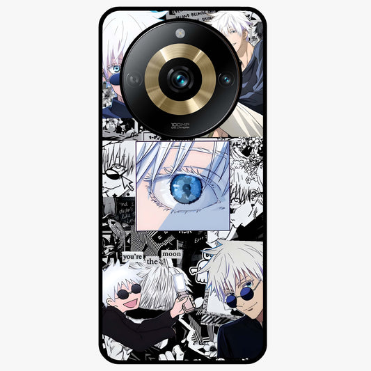 Infinity Sorcerer Chaos Glass Case showing flat back view with mystical sorcerer themed artwork and glossy glass finish.