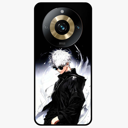 Limitless Shadow King Glass Case showing flat back view with powerful shadow warrior artwork and glossy glass finish.