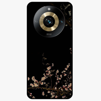 Petal Moon Light With Custom Name Glass Case showing flat back view with floral moonlight artwork and personalized name design.