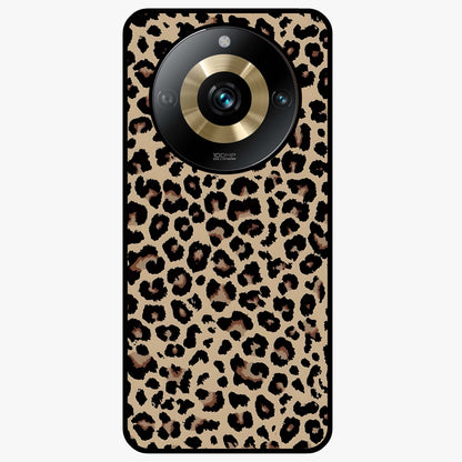 Savage Chic Pattern Glass Case showing flat back view with stylish patterned artwork and glossy glass finish.