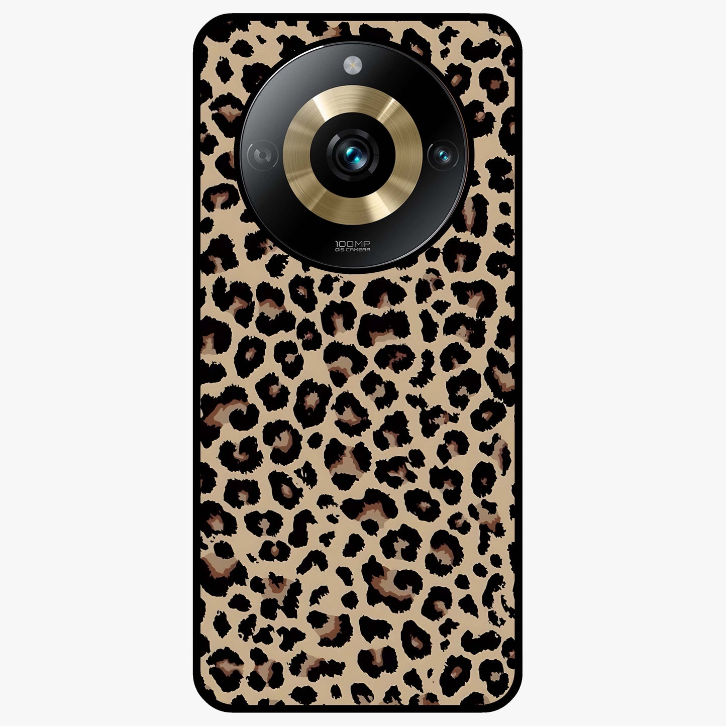Savage Chic Pattern Glass Case showing flat back view with stylish patterned artwork and glossy glass finish.