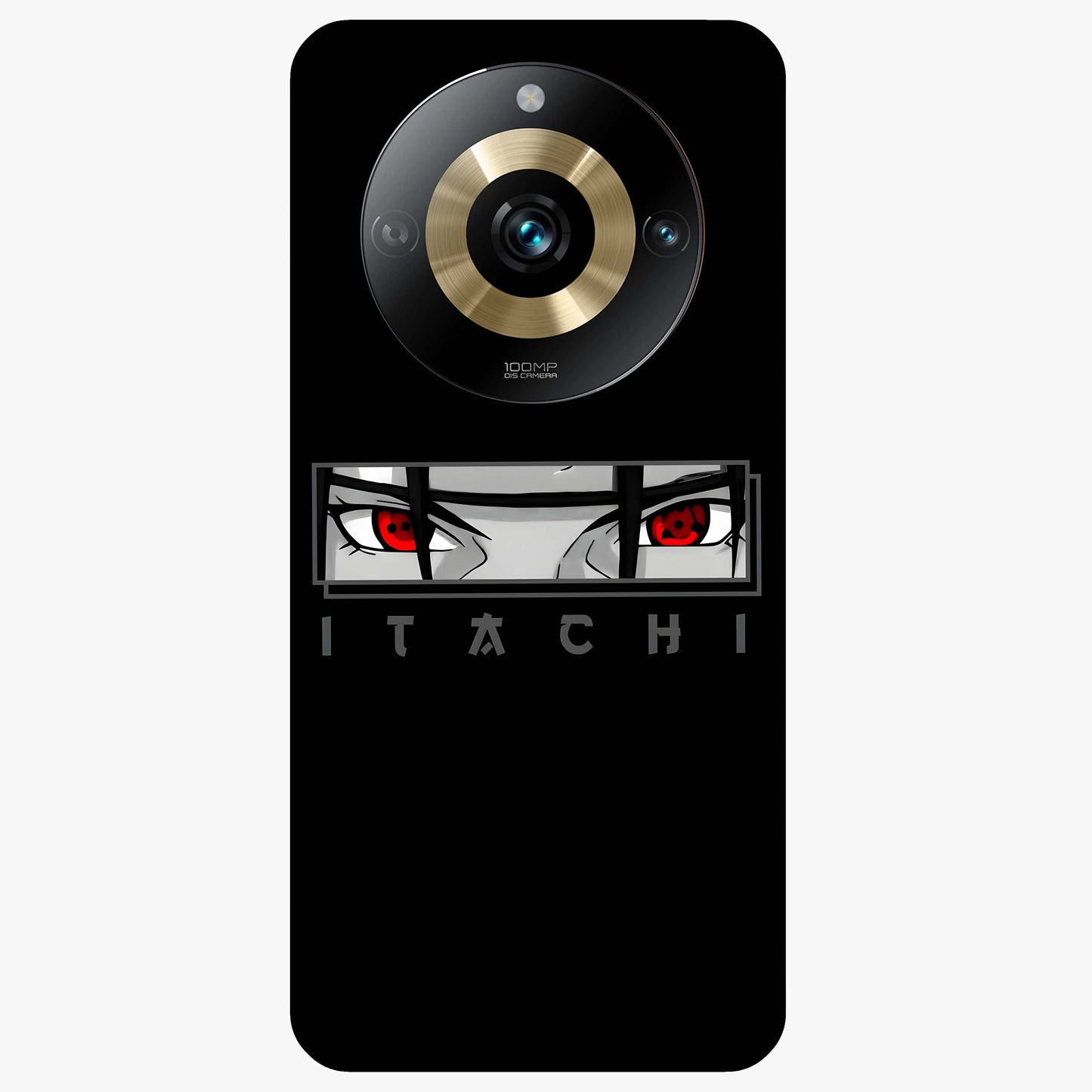 Scarlet Gaze Dominance Glass Case showing flat back view with striking red themed artwork and glossy glass finish.