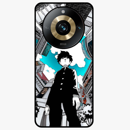 Silent Psychic Awakening Glass Case showing flat back view with mystical psychic themed artwork and glossy glass finish.