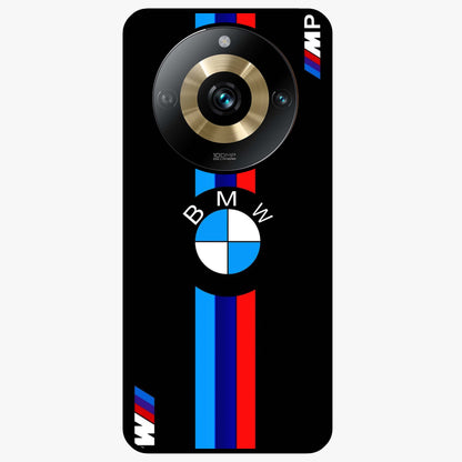 Turbo BMW Beast Glass Case showing flat back view with high performance sports car artwork and glossy glass finish.