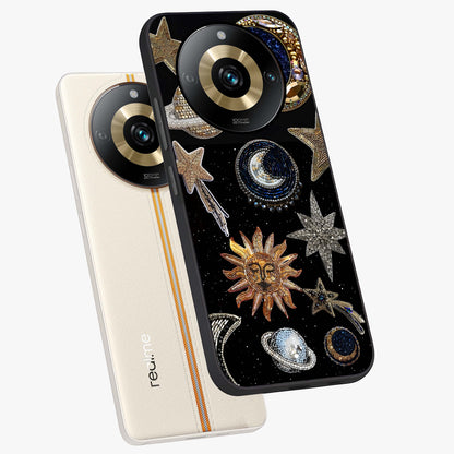 Celestial Gem Constellations Glass Case displayed in angled mockup highlighting gemstone inspired constellation design.