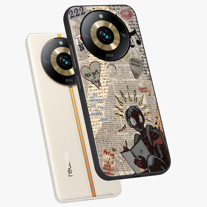 City Dream Sketch Glass Case displayed in angled mockup highlighting minimal city illustration with aesthetic sketch style.