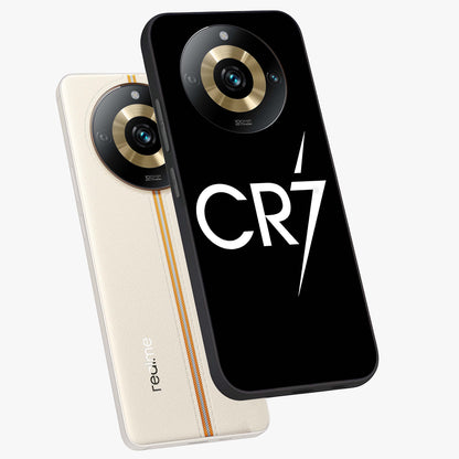 Cr7 Elite Strike Glass Case displayed in angled mockup highlighting powerful sports graphic with bold athletic theme.