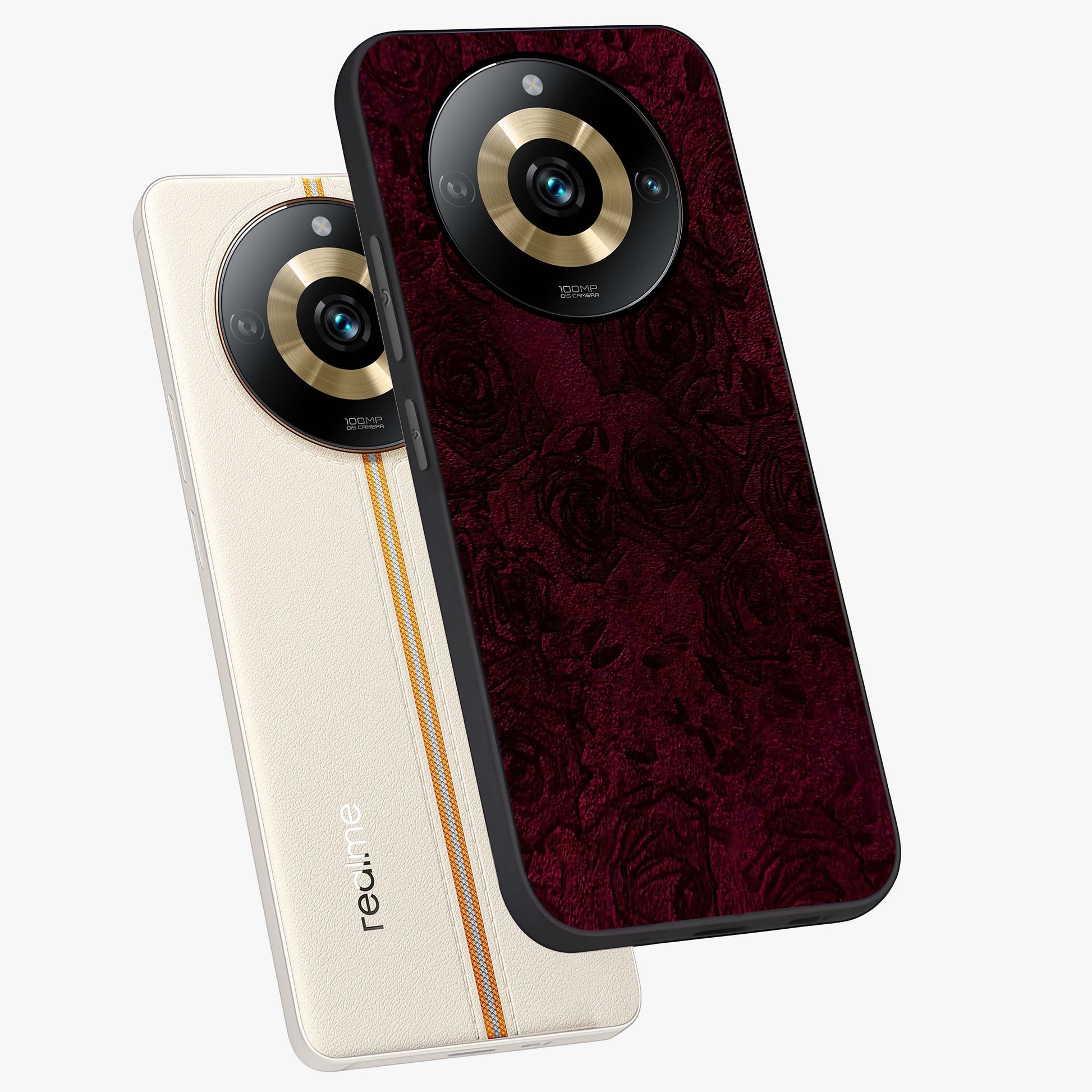 Crimson Fade Flow Glass Case displayed in angled mockup highlighting smooth gradient design with modern aesthetic style.