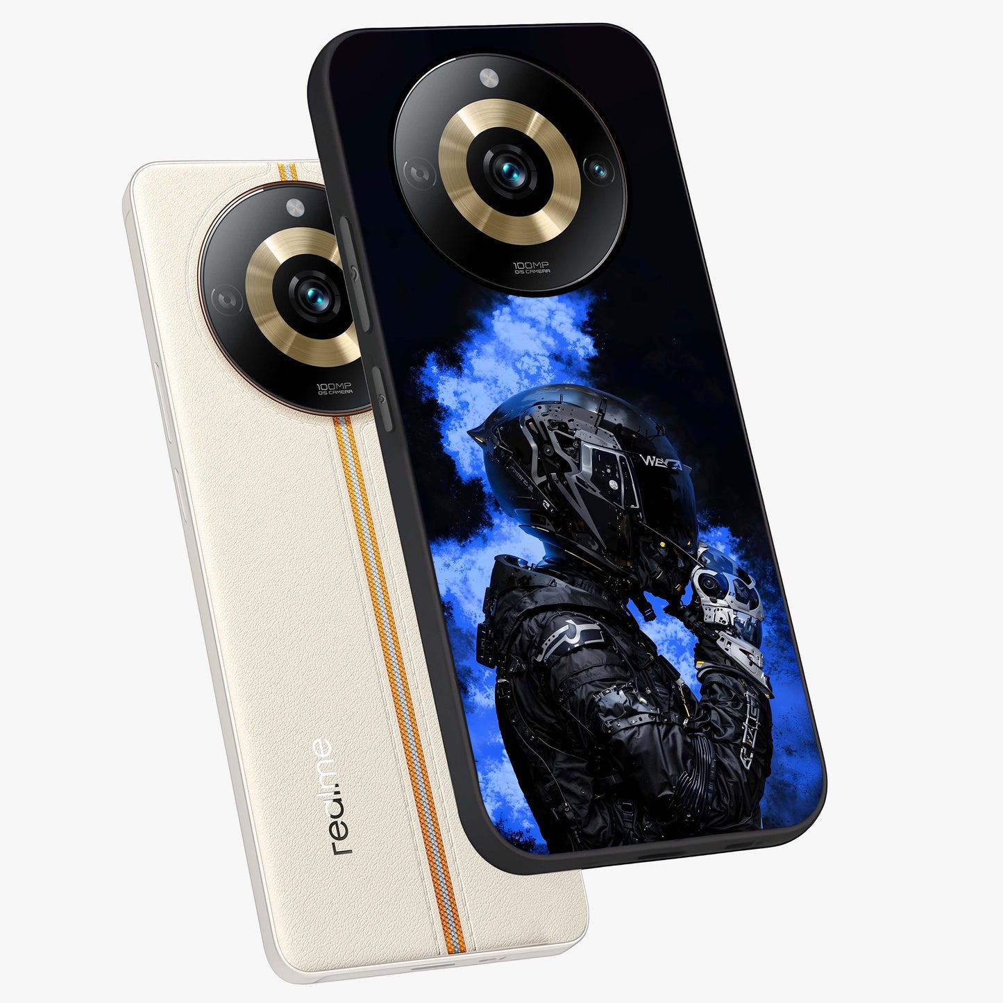 Cyber Sentinel Protocol Glass Case displayed in angled mockup highlighting digital cyber design with sci-fi aesthetic style.