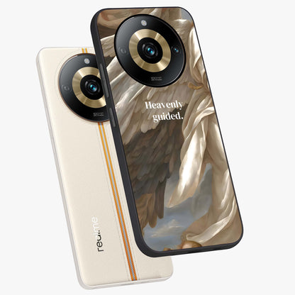 Divine Winged Grace Glass Case displayed in angled mockup highlighting graceful wing design with divine aesthetic style.