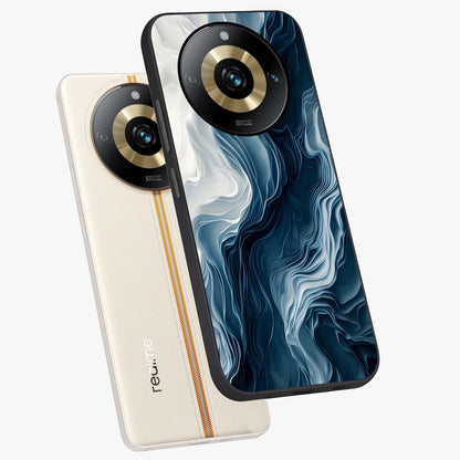 Ethereal Paper Marble Glass Case displayed in angled mockup highlighting elegant marble pattern with modern aesthetic style.