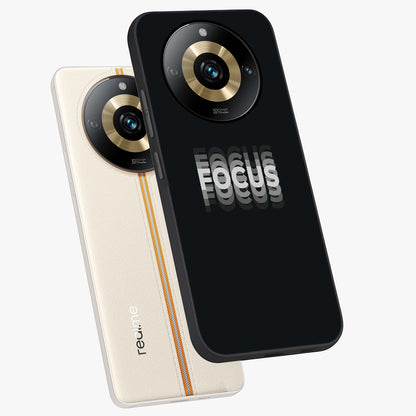Focus Mode On Glass Case displayed in angled mockup highlighting clean minimal text artwork with modern aesthetic style.