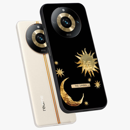 Gold Sun Blush Glass Case displayed in angled mockup highlighting radiant sun design with warm golden aesthetic.