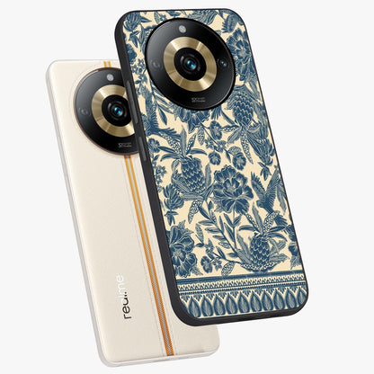 Heirloom Wild Bloom Glass Case displayed in angled mockup highlighting botanical bloom design with classic aesthetic style.