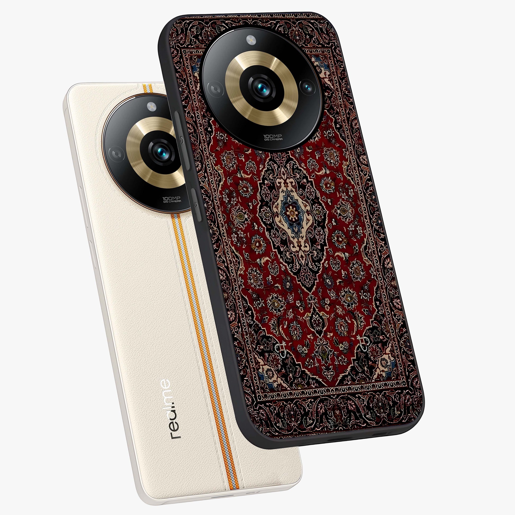 Heritage Carpet Royale Glass Case displayed in angled mockup highlighting intricate royal carpet design with heritage aesthetic.
