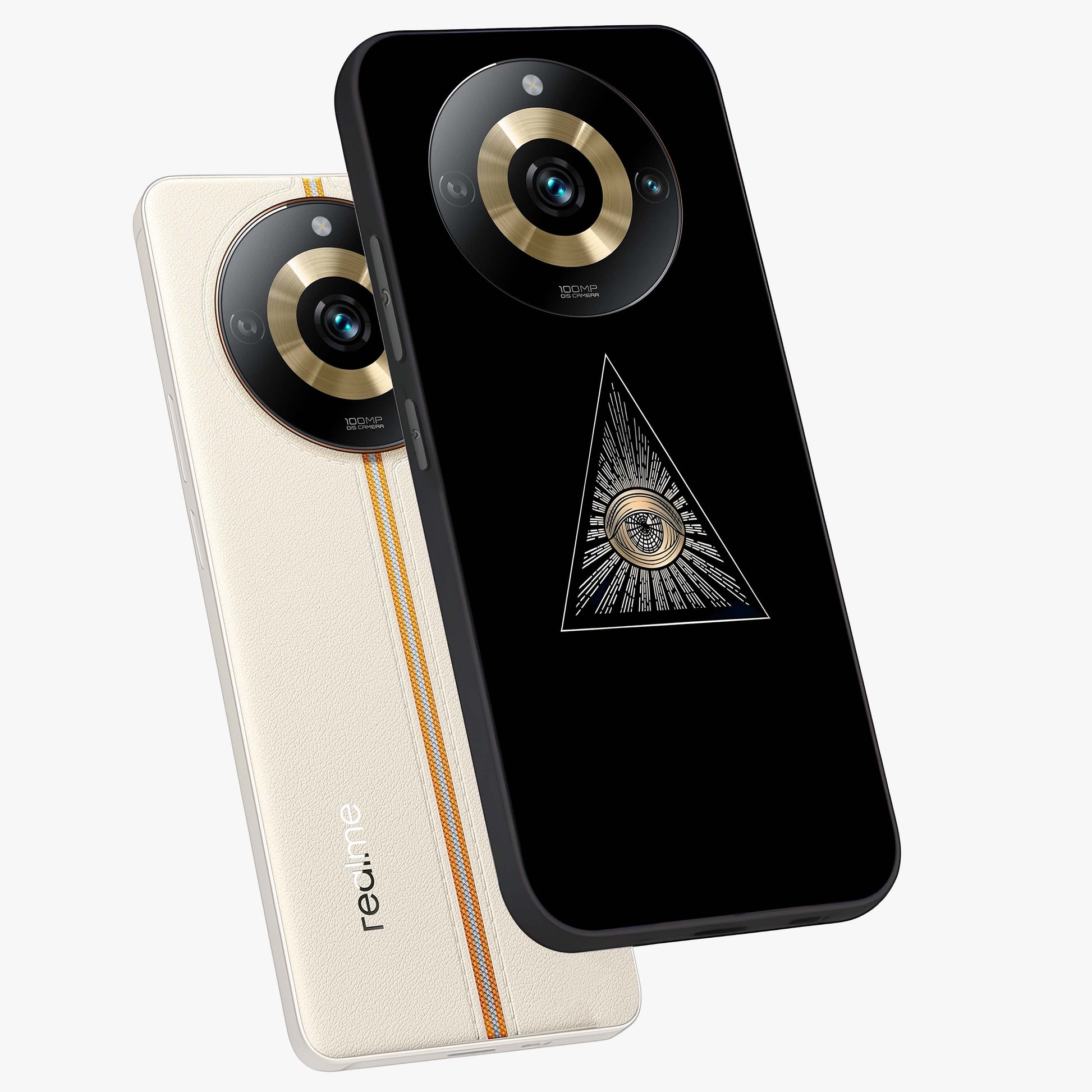 Illuminati Evil Glass Case displayed in angled mockup highlighting dark occult inspired design with bold aesthetic style.