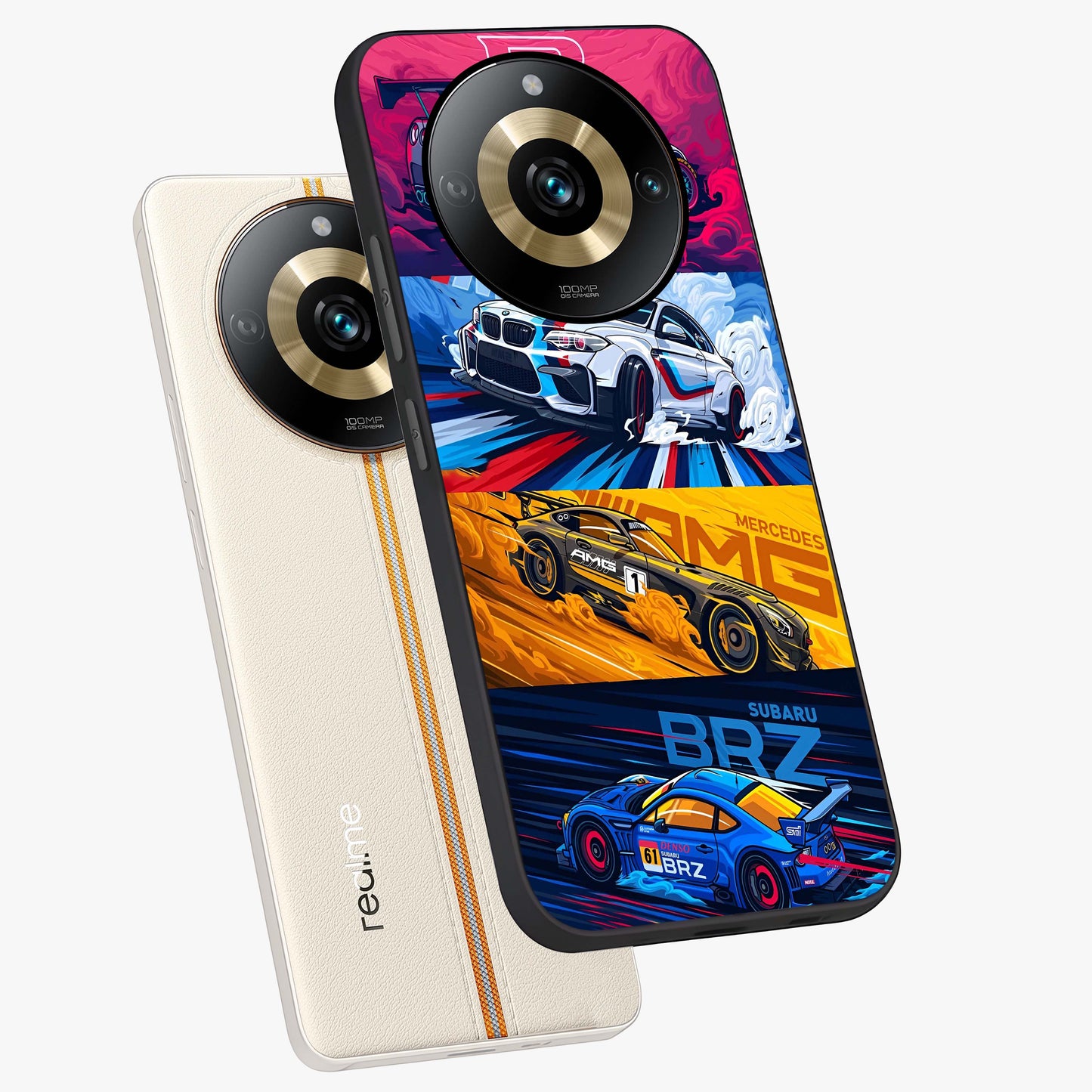 JDM Sports Car Glass Case displayed in angled mockup highlighting sleek Japanese racing car design with automotive aesthetic.