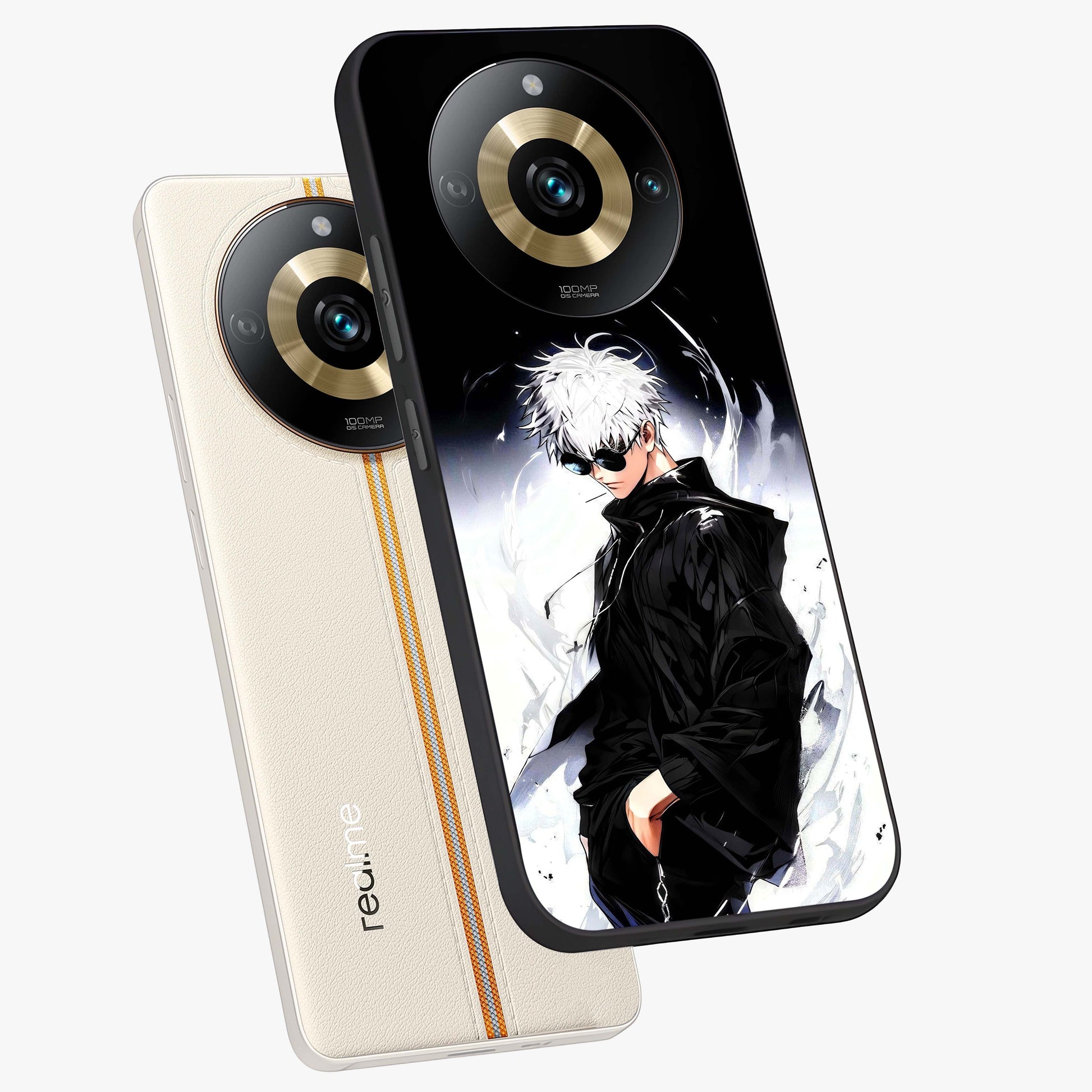 Limitless Shadow King Glass Case displayed in angled mockup highlighting dramatic dark hero design with intense aesthetic.