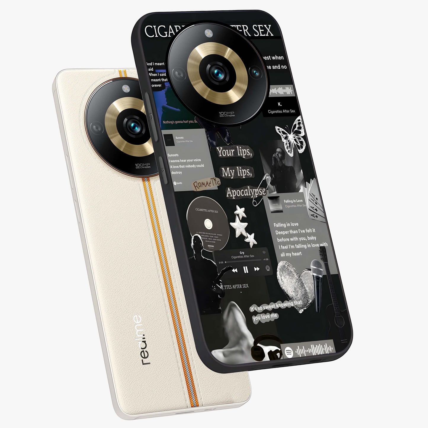 Midnight Love Echo Glass Case displayed in angled mockup highlighting elegant love inspired design with deep aesthetic style.