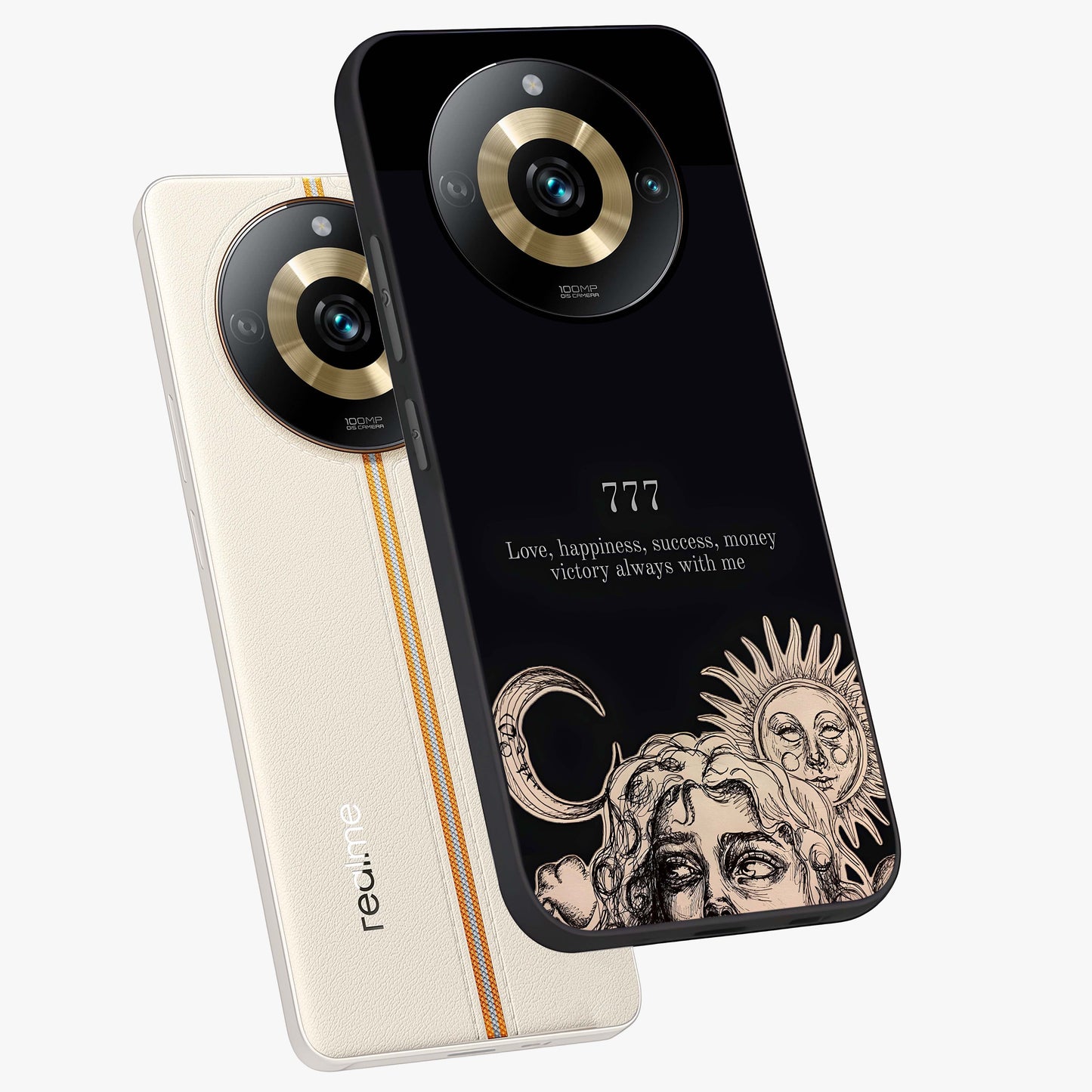 Mystic Victory Aura Glass Case displayed in angled mockup highlighting energetic aura design with bold mystical aesthetic.